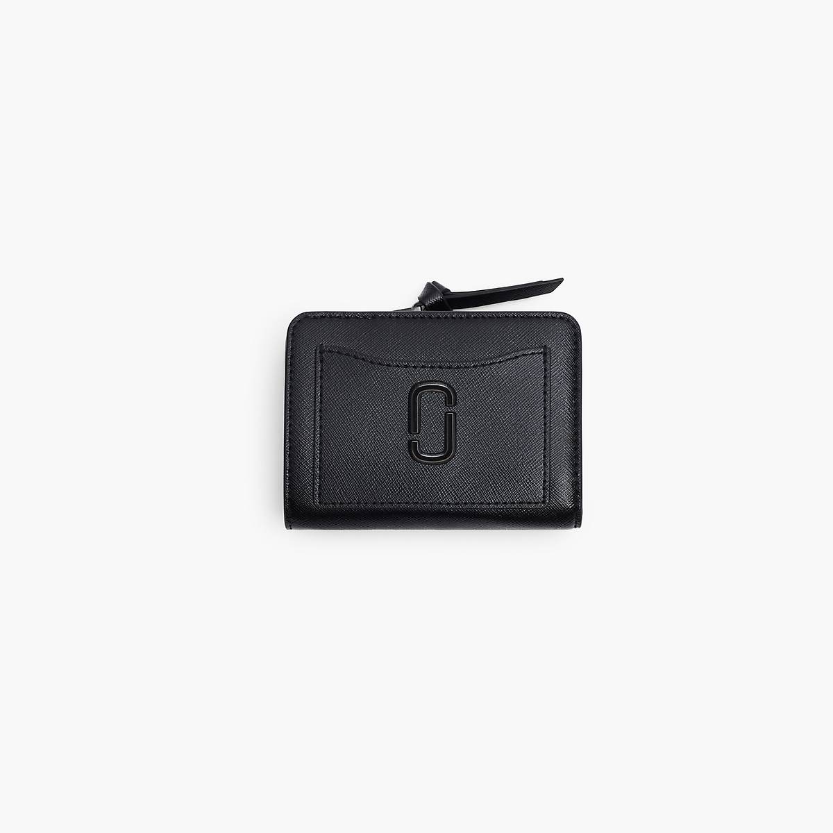 Women Marc Jacobs Utility Snapshot DTM Mini Compact Wallets Black | UK MJ0386-Q16