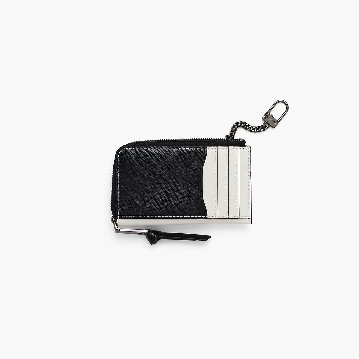 Women Marc Jacobs Utility Snapshot Top Zip Multi Wallets Black / White | UK MJ2453-O36