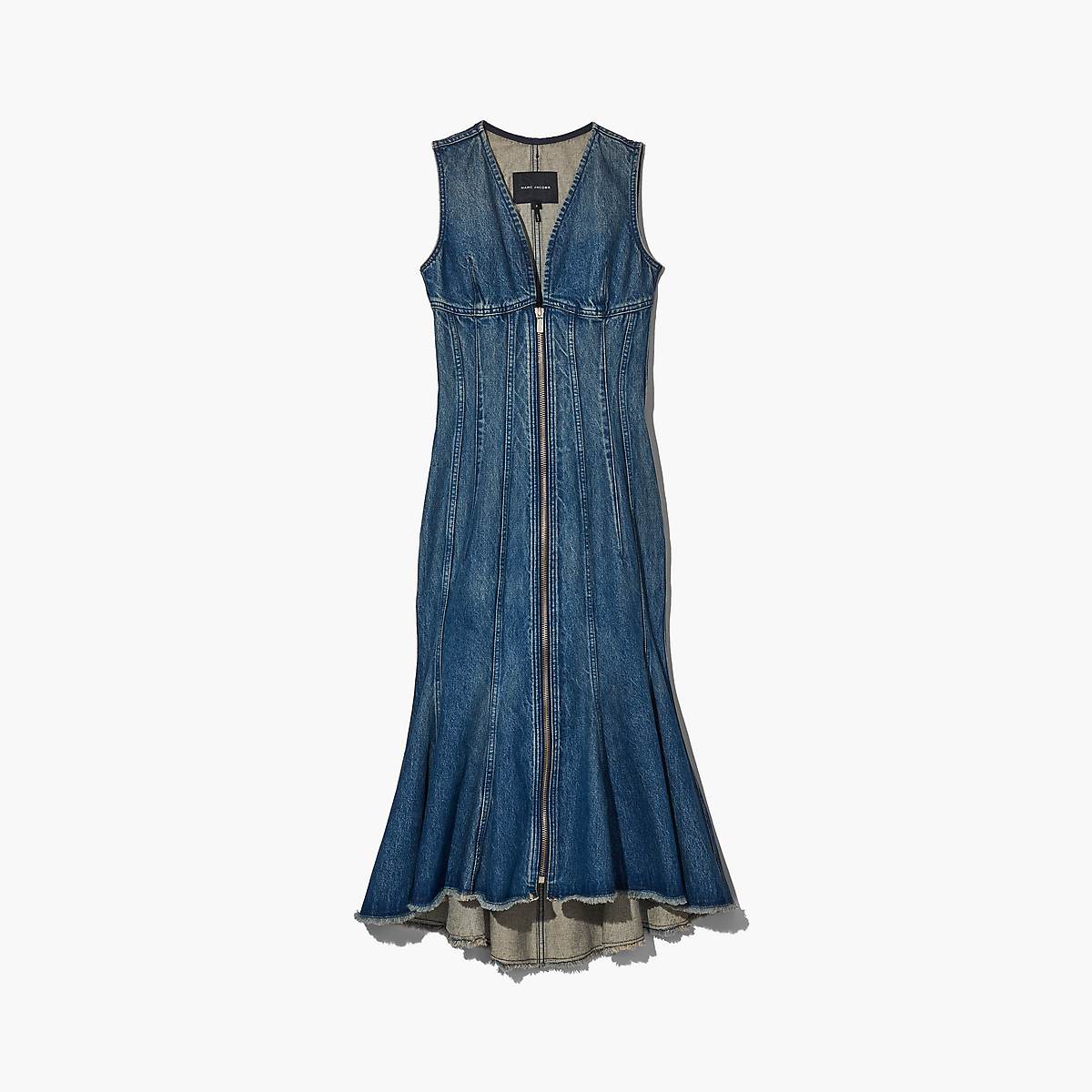 Women Marc Jacobs Wave Denim Dress Blue | UK MJ1796-T42