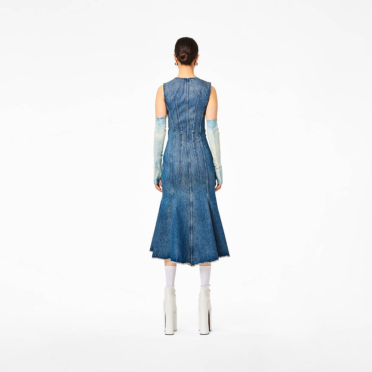 Women Marc Jacobs Wave Denim Dress Blue | UK MJ1796-T42