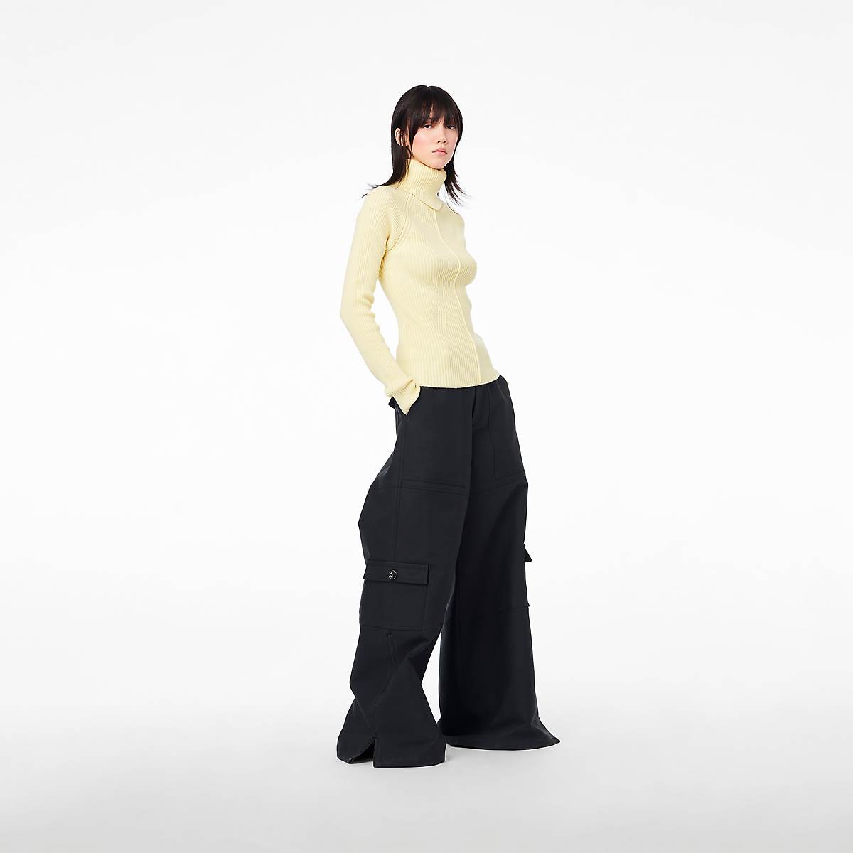 Women Marc Jacobs Wide Leg Cargo Pants Black | UK MJ2463-R98