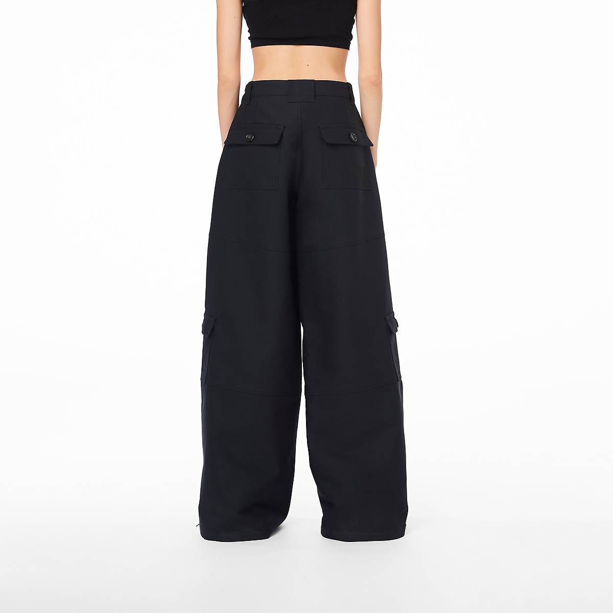 Women Marc Jacobs Wide Leg Cargo Pants Black | UK MJ2463-R98