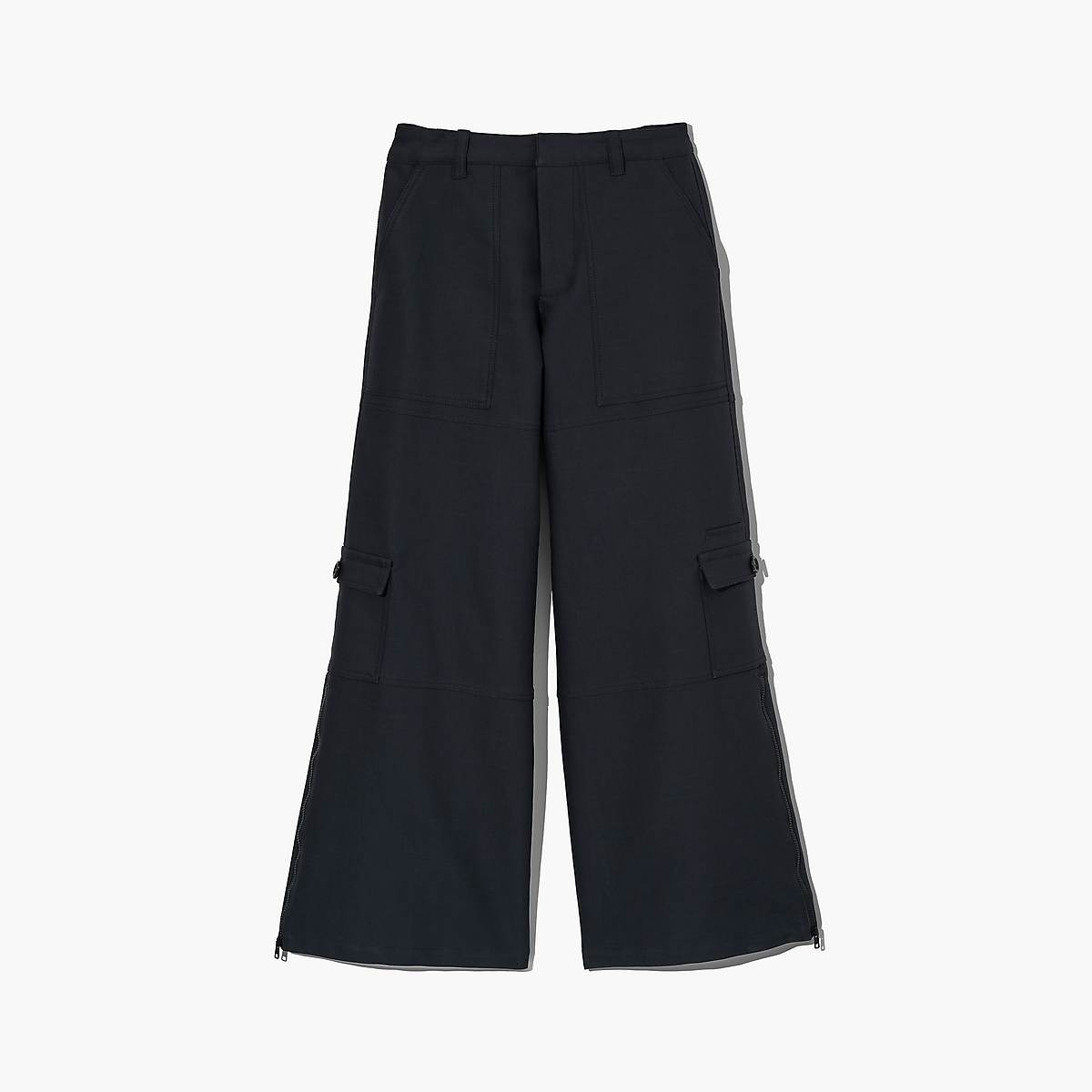 Women Marc Jacobs Wide Leg Cargo Pants Black | UK MJ2463-R98