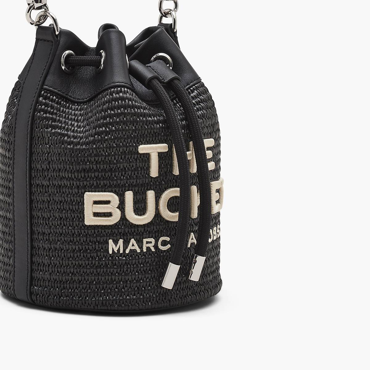 Women Marc Jacobs Woven Bucket Bags Black | UK MJ1397-H35