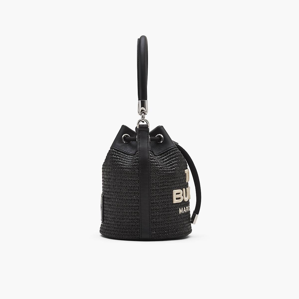 Women Marc Jacobs Woven Bucket Bags Black | UK MJ1397-H35