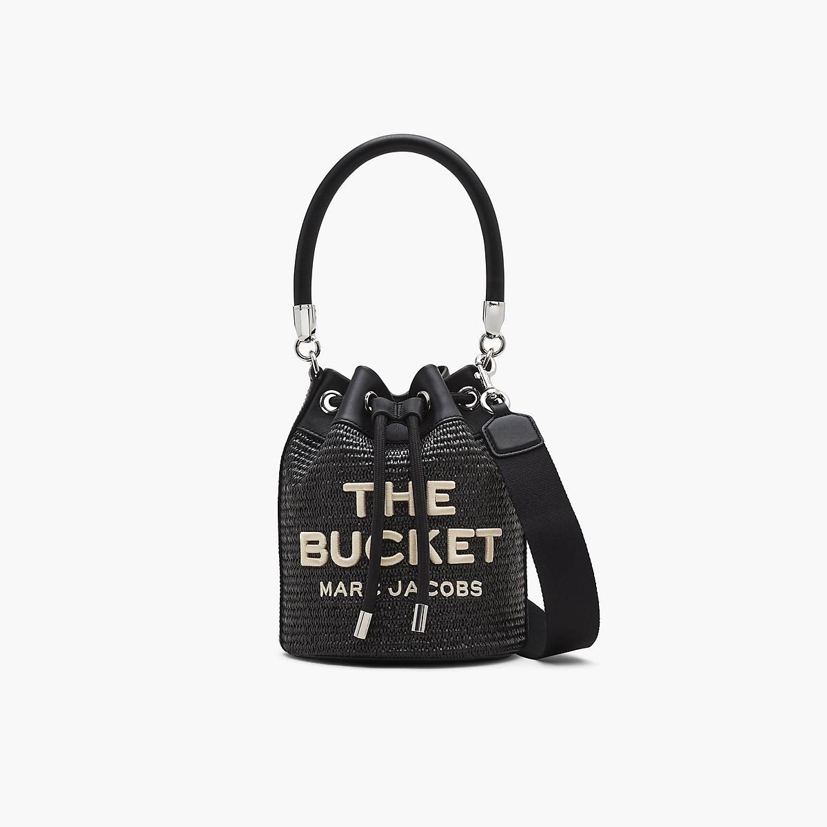 Women Marc Jacobs Woven Bucket Bags Black | UK MJ1397-H35