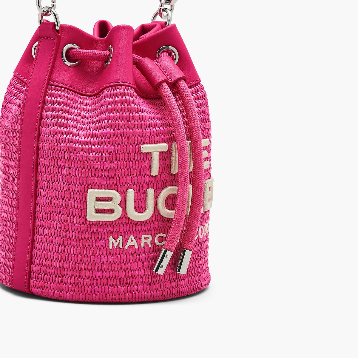 Women Marc Jacobs Woven Bucket Bags Pink | UK MJ9362-F75