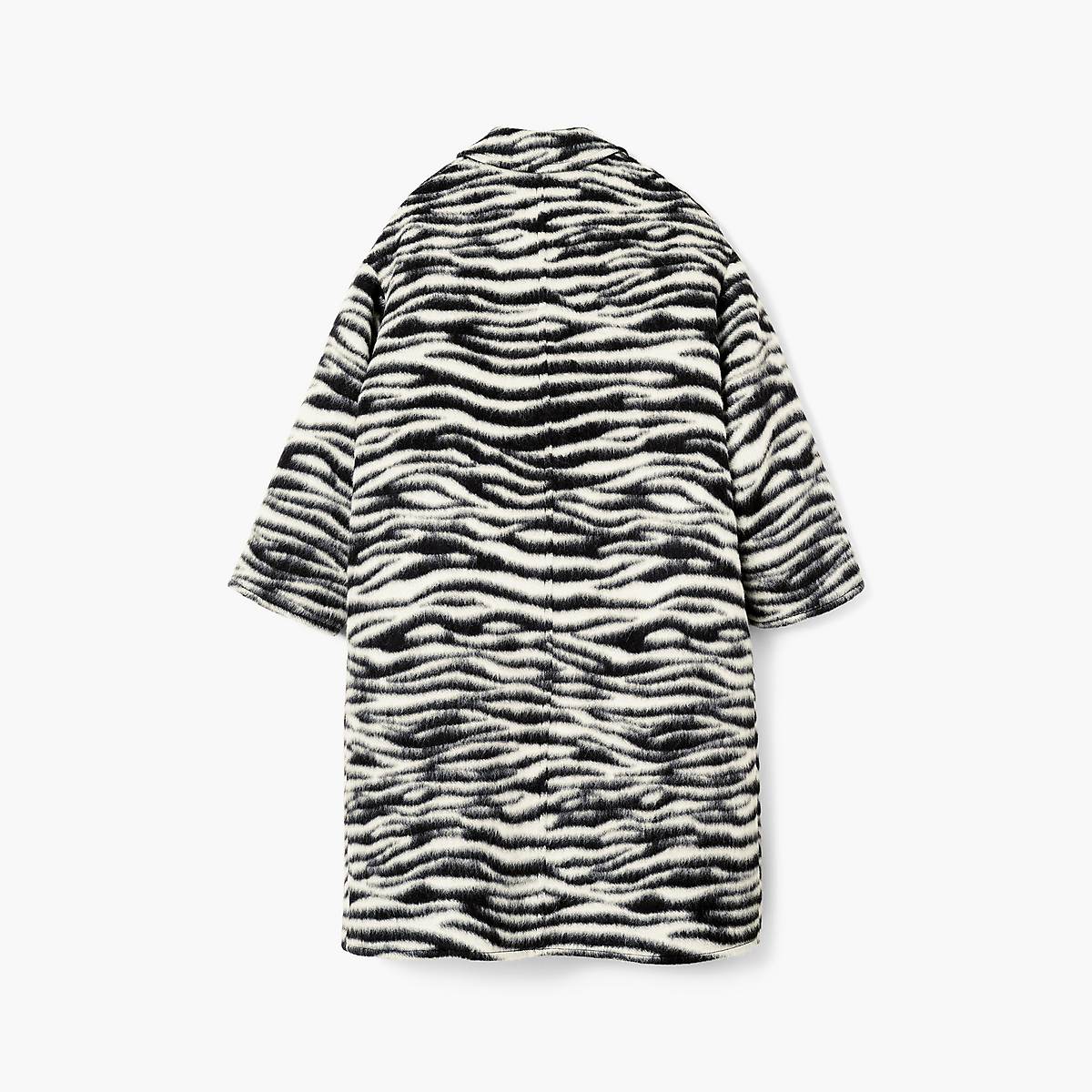 Women Marc Jacobs Zebra Brushed Coats Black / White | UK MJ7354-U96