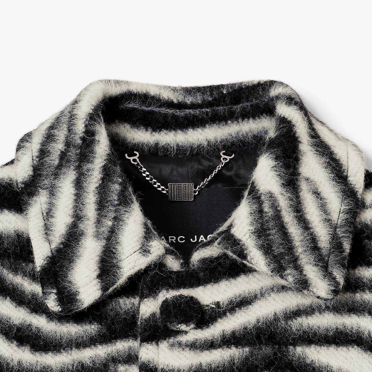 Women Marc Jacobs Zebra Brushed Coats Black / White | UK MJ7354-U96