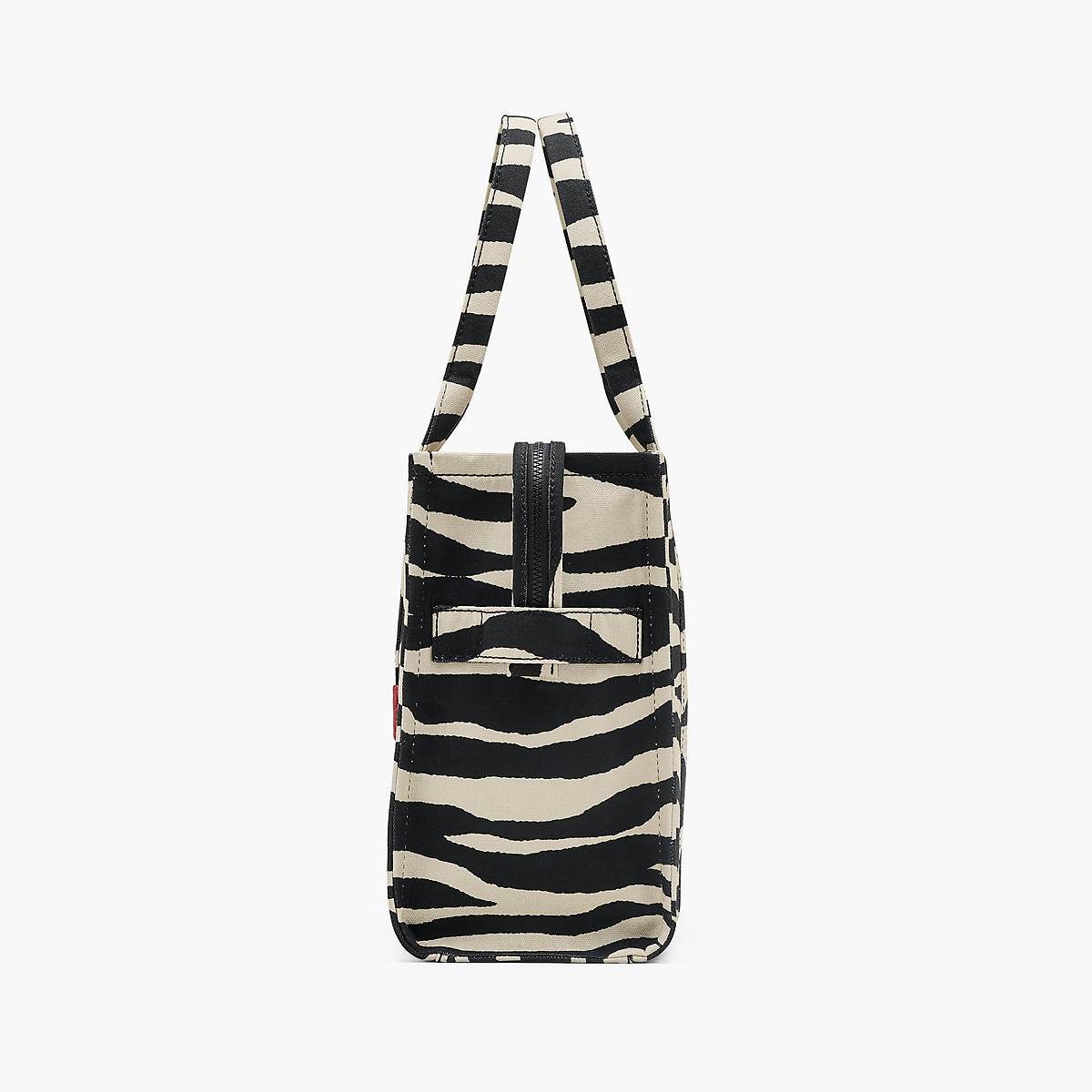 Women Marc Jacobs Zebra Canvas Large Tote Bags Black / White | UK MJ4271-S49