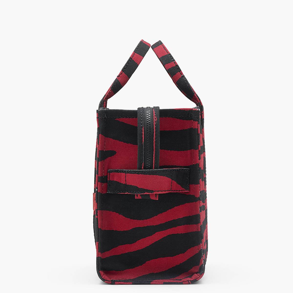 Women Marc Jacobs Zebra Canvas Medium Tote Bags Red / Black | UK MJ1327-X09