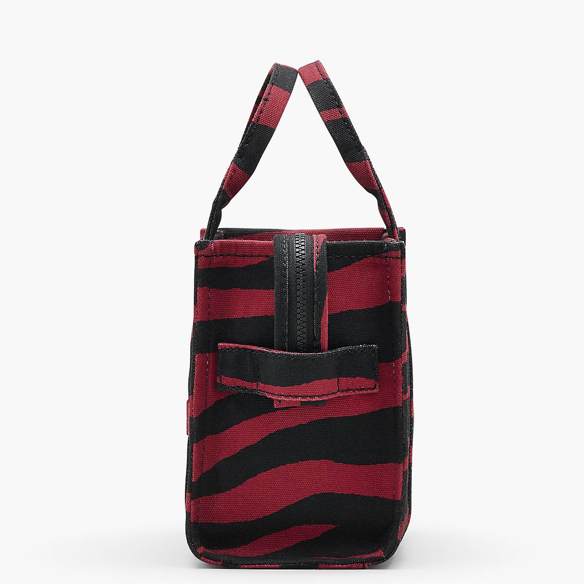 Women Marc Jacobs Zebra Canvas Small Tote Bags Red / Black | UK MJ6385-K03