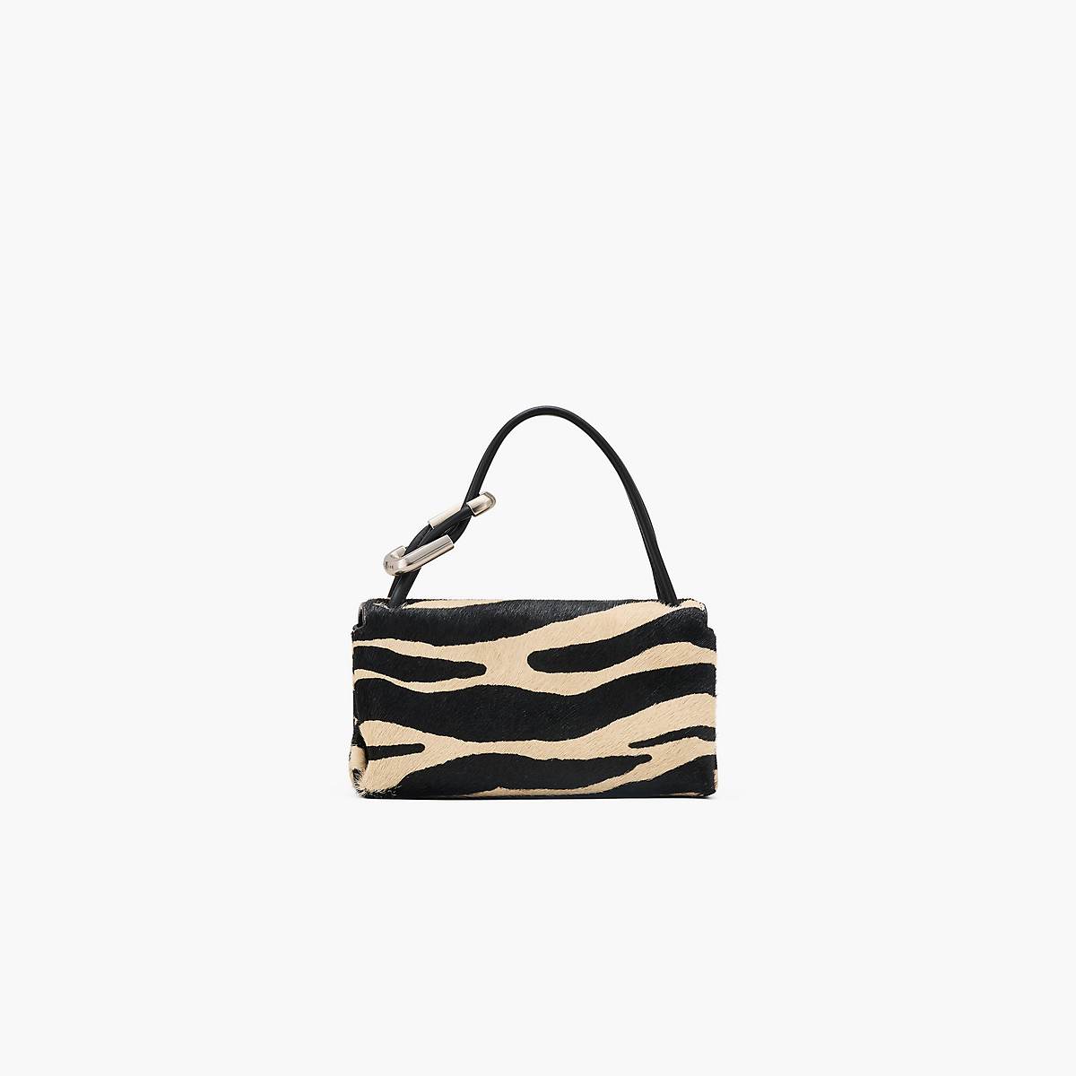 Women Marc Jacobs Zebra Haircalf Mini Dual Bag Handbag Black / White | UK MJ2598-M59