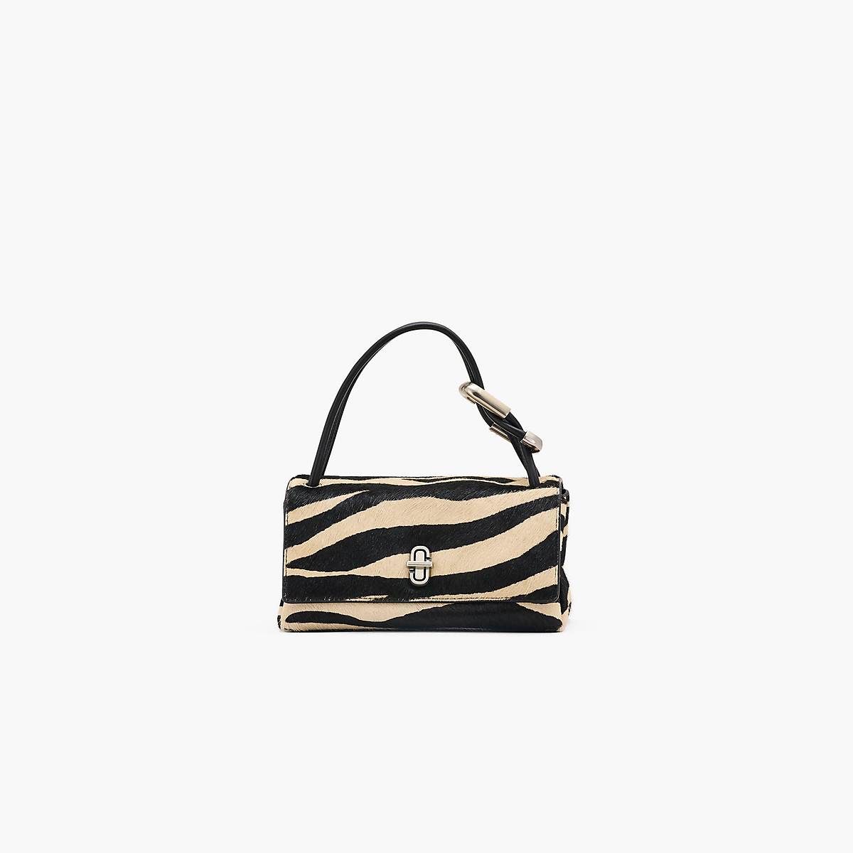 Women Marc Jacobs Zebra Haircalf Mini Dual Bag Handbag Black / White | UK MJ2598-M59