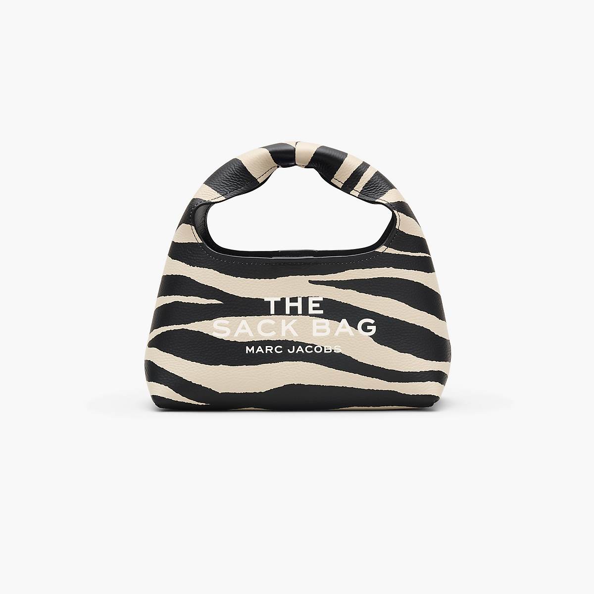 Women Marc Jacobs Zebra Leather Mini Sack Handbag Black / White | UK MJ7643-D06