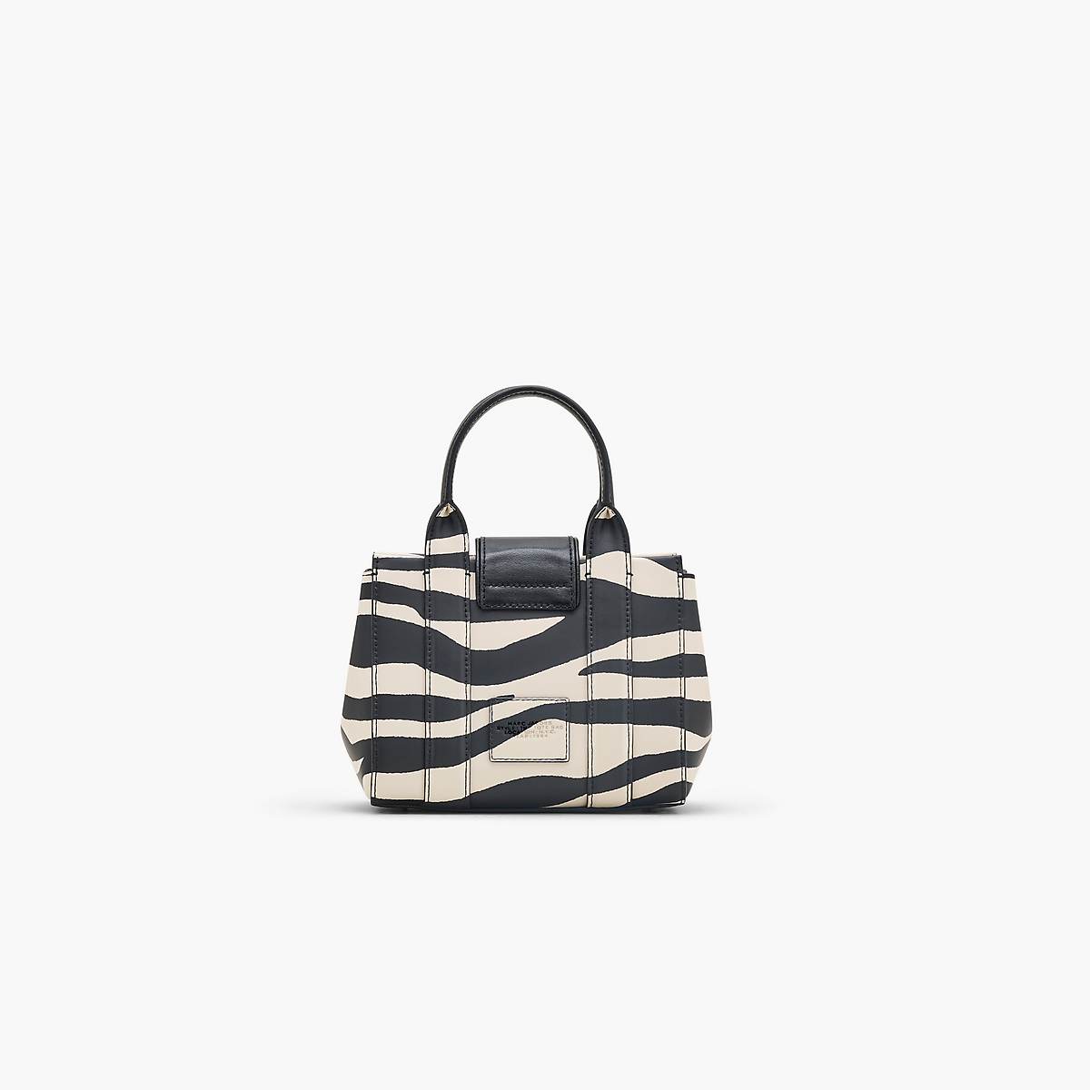 Women Marc Jacobs Zebra Turnlock Crossbody Tote Bags Black / White | UK MJ5134-F62