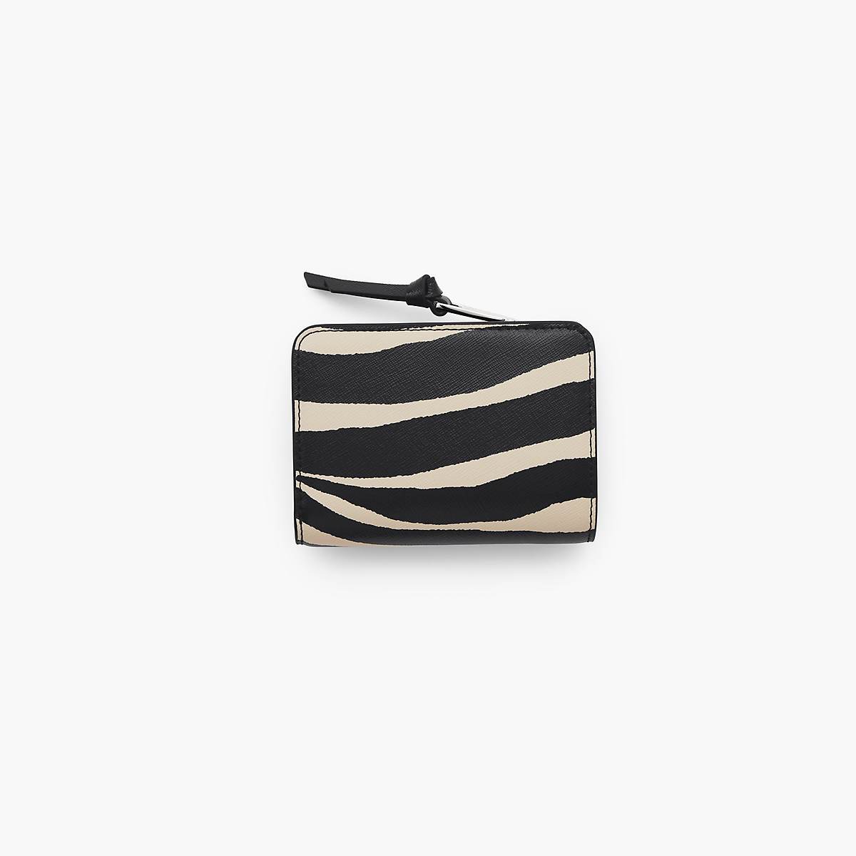 Women Marc Jacobs Zebra Utility Snapshot Mini Compact Wallets Black / White | UK MJ4502-H80